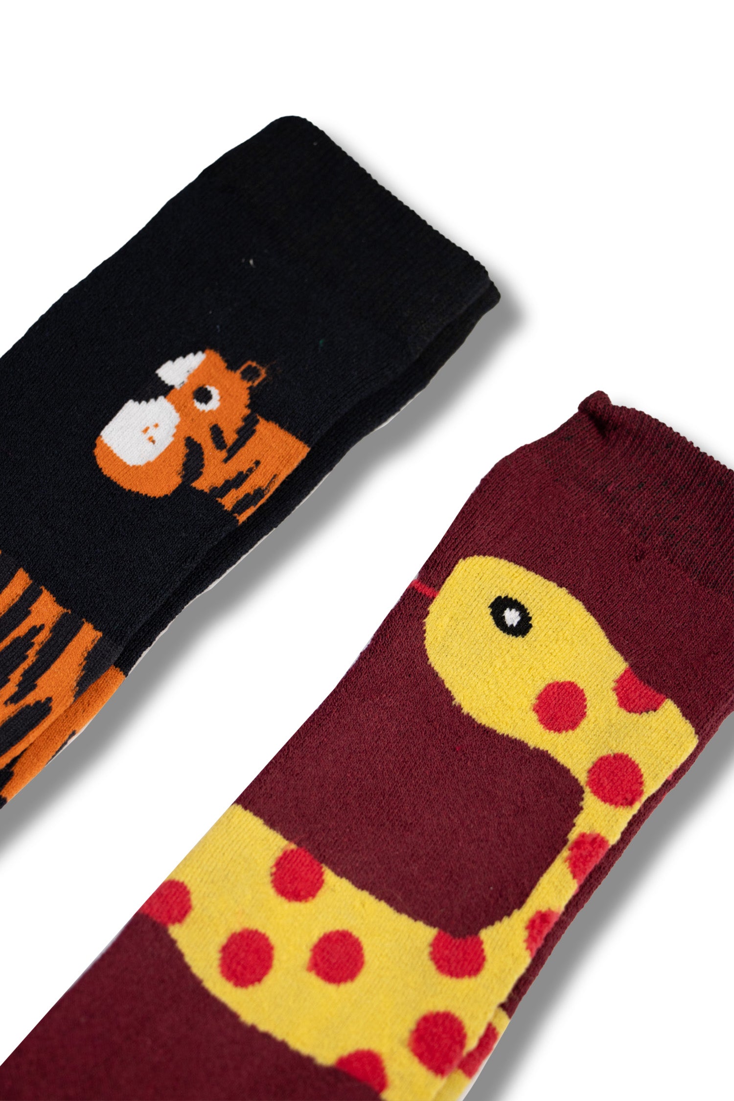 Kids 6 Pack Thermal Wellington Boot Socks - Assorted Fun Animal Designs