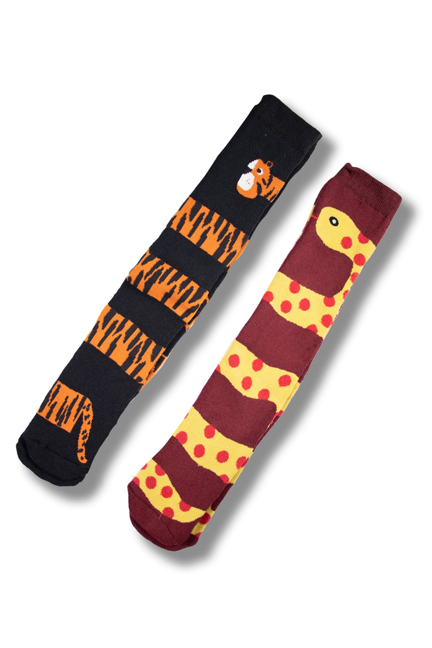 Kids 6 Pack Thermal Wellington Boot Socks - Assorted Fun Animal Designs