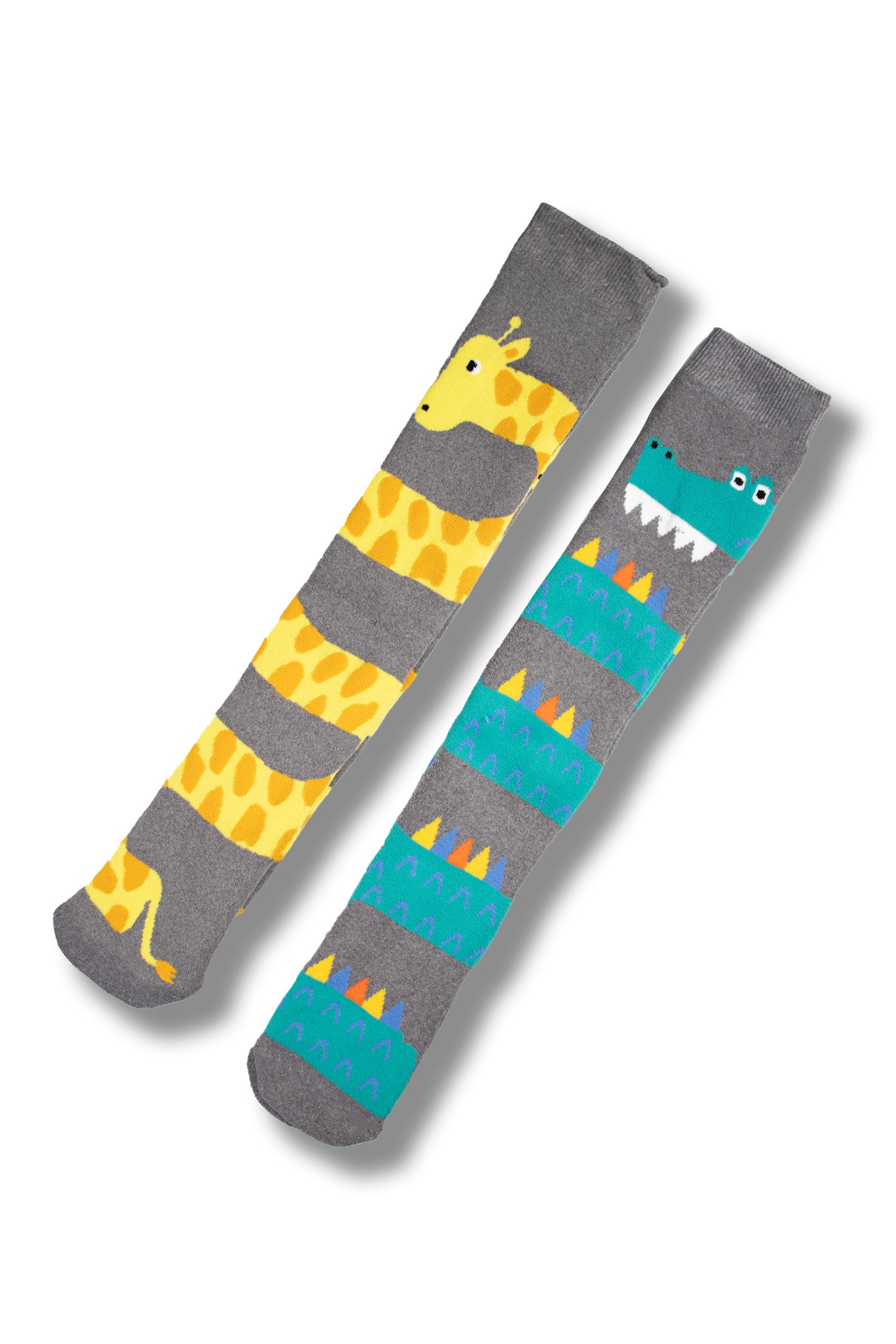 Kids 6 Pack Thermal Wellington Boot Socks - Assorted Fun Animal Designs