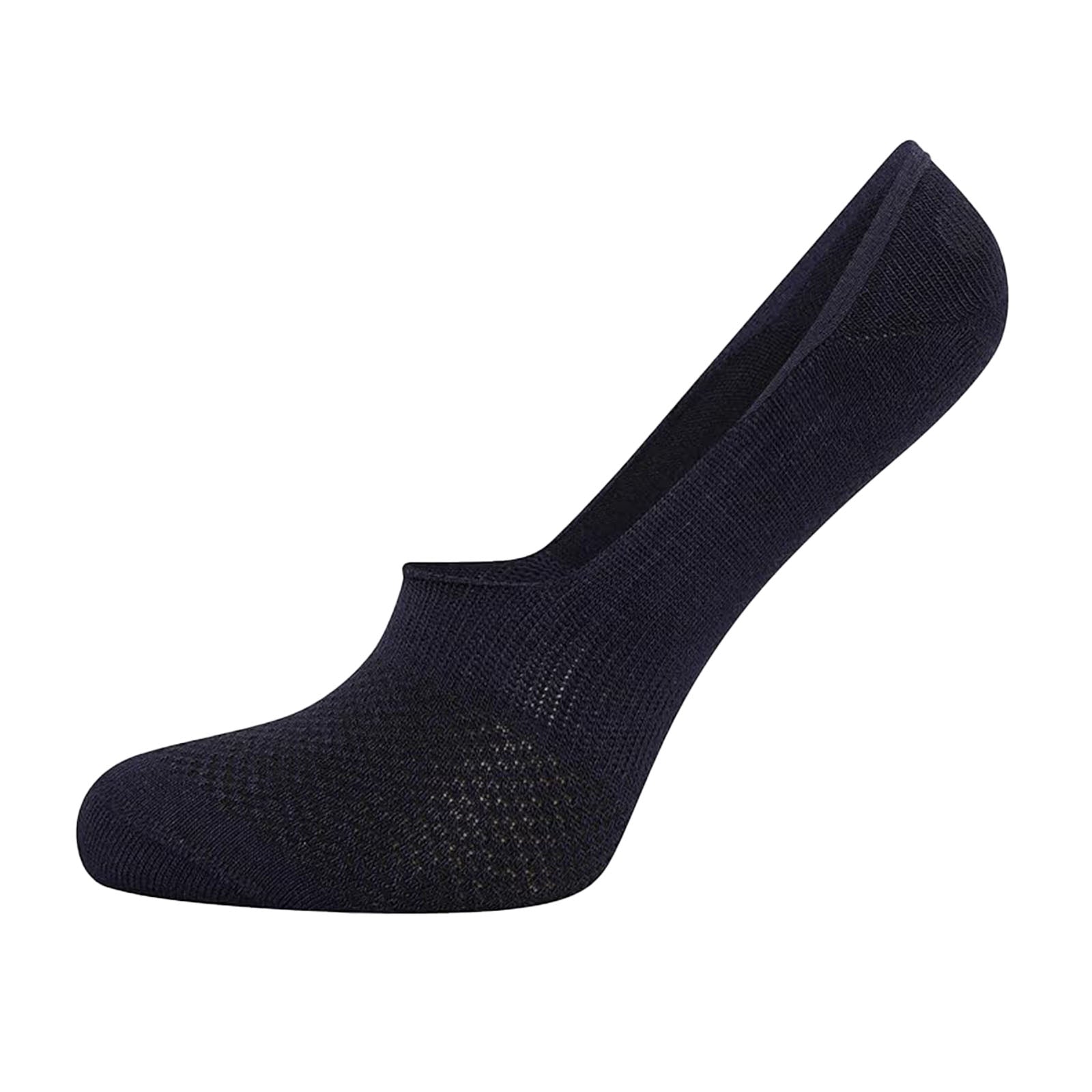 Ladies 6 Pack Bamboo Invisible Socks - Casual Low Cut Socks, Non Slip Grip Liner