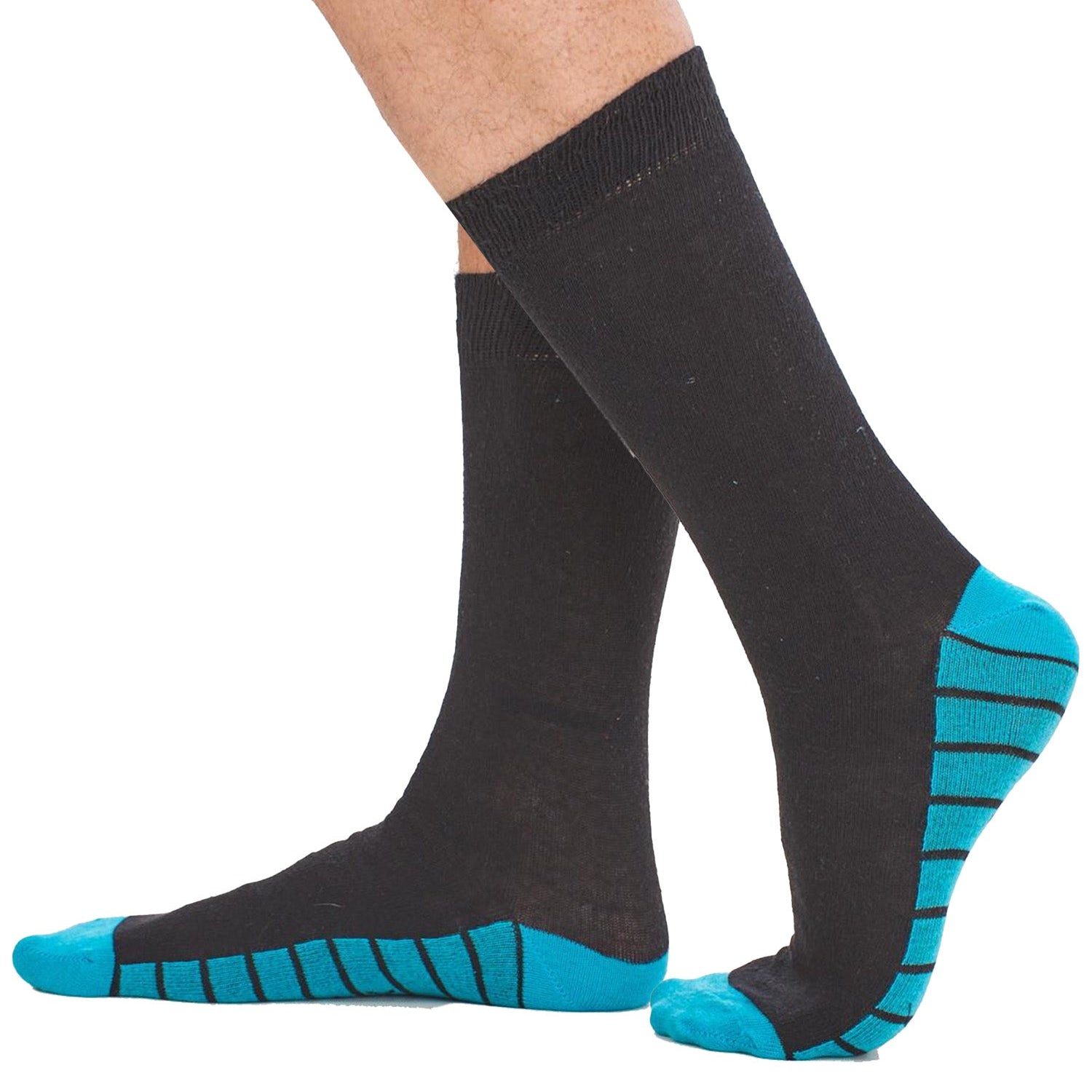 Mens 7 Pack Novelty Socks Cotton Rich Dad Gift, Colour Sole, Heel and Toe - Days of the Week Design