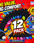 Kids 12 Pack Dress Coloured Heal & Toe Socks