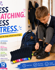 Kids 12 Pack Dress Coloured Heal & Toe Socks