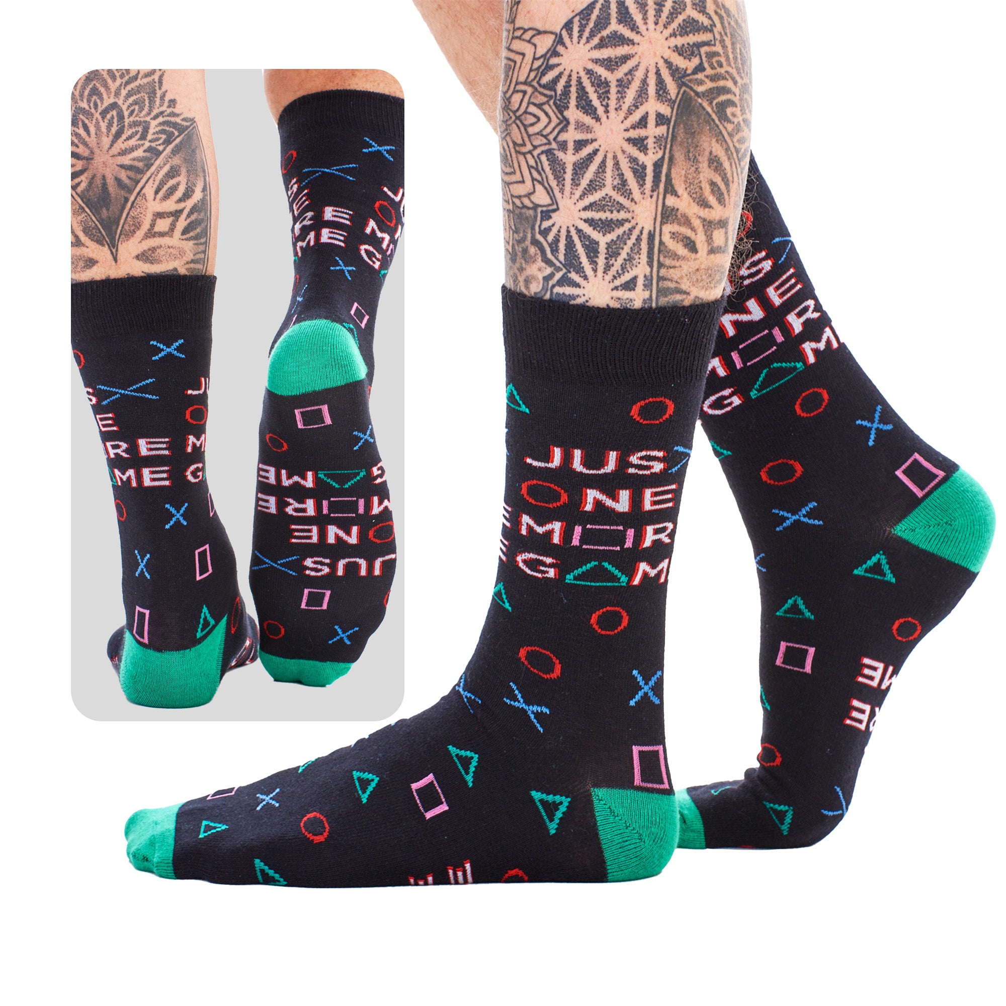 Kids 6 Pack Gamer For Life Socks - Assorted Gaming Controller Designs