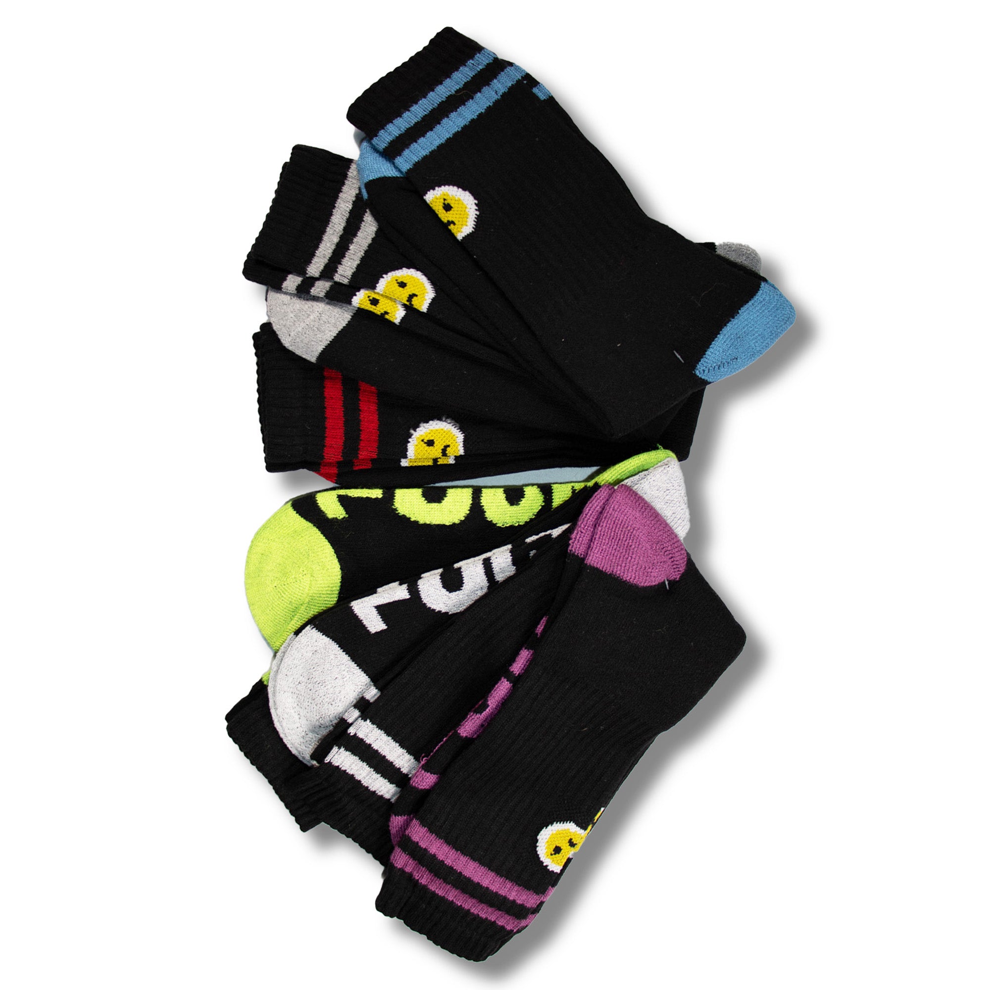 Mens 6 Pack Norfolk and Way Fuck Off Novelty Socks - Black