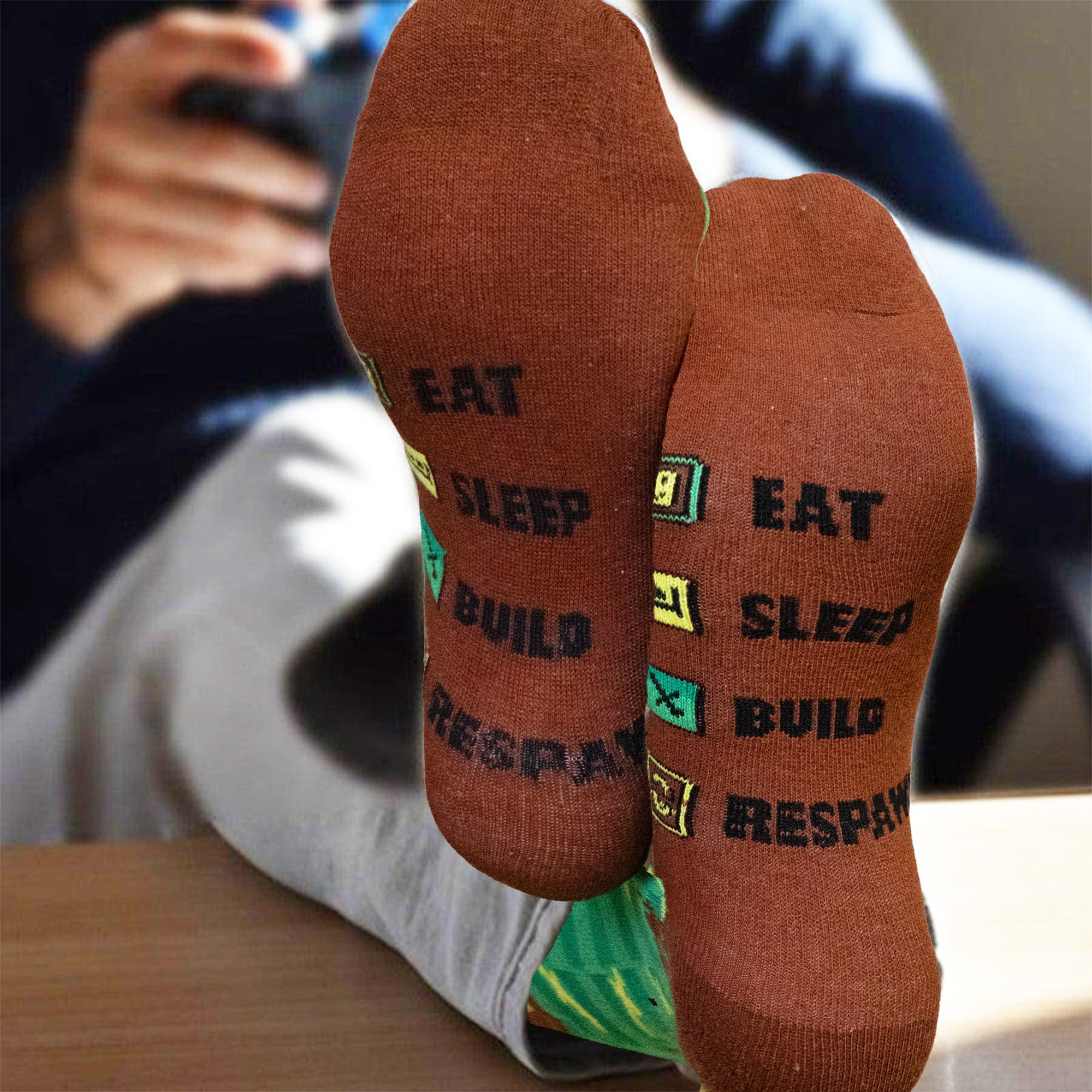 Mens 7 Pack Socks - Days of the Week and Gaming Novelty Design - Cotton Rich