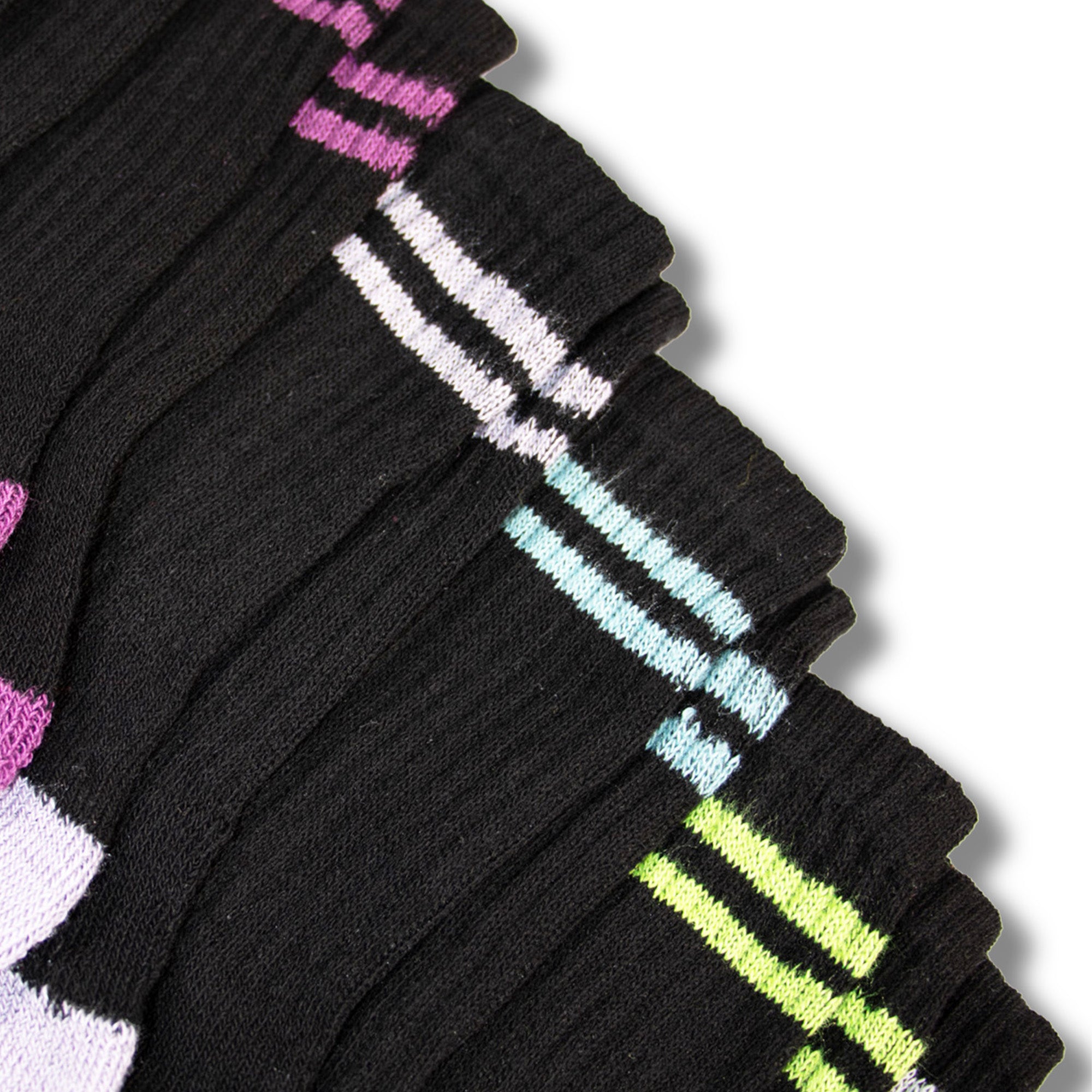 Ladies 6 Pack Fuck Off Novelty Rude Socks - Black