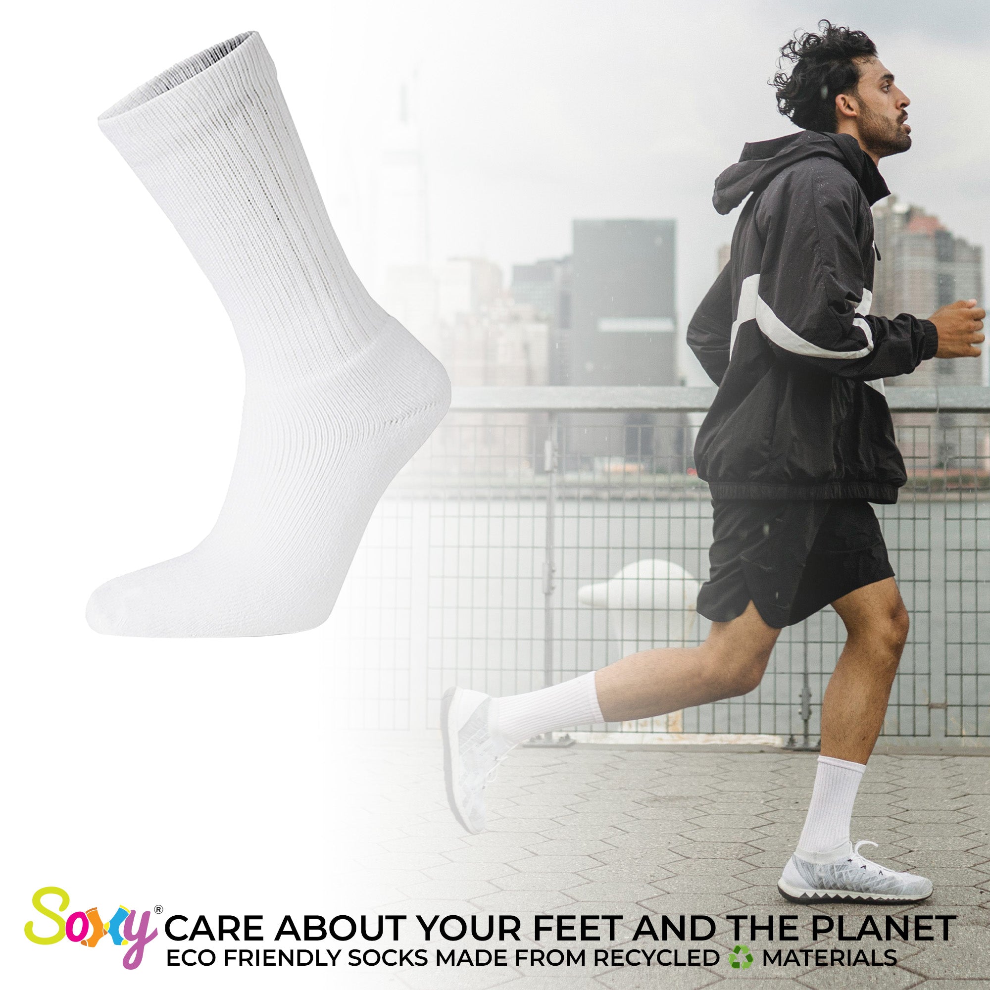 Mens 12 Pack Cotton Rich Sport Socks Work Socks Big Foot - Black and White (UK 12-14)