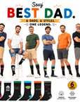 Mens 6 Pack Best Dad: Premium Cotton-Rich Socks
