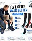 Mens Compression Socks - Circulation & Achilles Support - UK 6-11