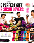 Mens 6 Pack Novelty Socks Cotton Rich Dad Gift - Sushi Designs