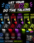 Mens 6 Pack Norfolk and Way Fuck Off Novelty Socks - Black